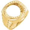 Men's Coin Ring in 14k Yellow Gold, Size 6