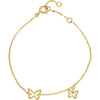 Butterfly Design 7-inch Bracelet in 14k Yellow Gold Butterfly Design 7-inch Bracelet in 14k Yellow Gold