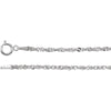 1.75 mm Sparkling Singapore Chain in 14k White Gold ( 16.00-Inch )
