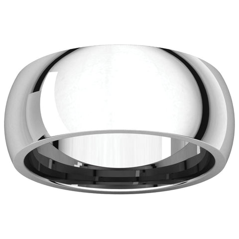 Sterling Silver 8mm Comfort Fit Band, Size 5