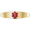 Engravable Medical I.D. Plate in 14k Yellow Gold Engravable Medical I.D. Plate in 14k Yellow Gold