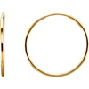 14K Yellow Gold 20mm Endless Hoop Earrings 14K Yellow Gold 20mm Endless Hoop Earrings