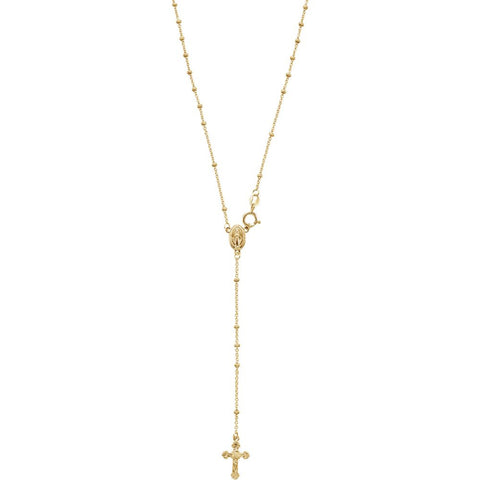 14k Yellow Gold Bead Rosary Necklace 14k Yellow Gold Bead Rosary Necklace
