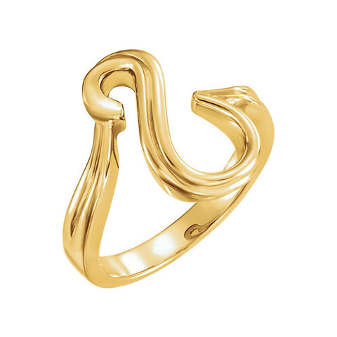 14k Yellow Gold Freeform Ring, Size 6 14k Yellow Gold Freeform Ring, Size 6