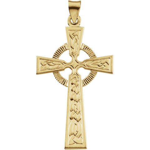 14k Yellow Gold 40x25mm Fancy Celtic Cross Pendant 14k Yellow Gold 40x25mm Fancy Celtic Cross Pendant