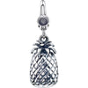 17.00x08.00 mm Pineapple Charm in Sterling Silver 17.00x08.00 mm Pineapple Charm in Sterling Silver