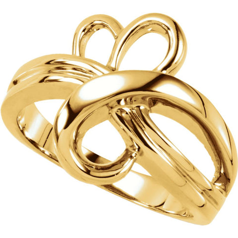 14k Yellow Gold Freeform Ring, Size 6 14k Yellow Gold Freeform Ring, Size 6
