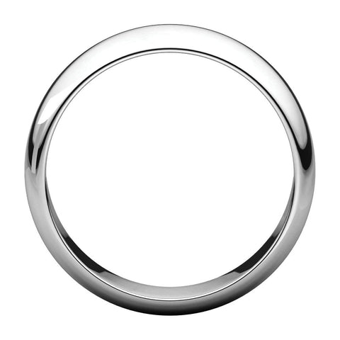 Sterling Silver 6mm Half Round Band, Size 8.5