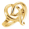 Freeform Heart Ring in 14k Yellow Gold ( Size 6 ) Freeform Heart Ring in 14k Yellow Gold ( Size 6 )