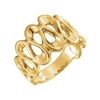 14k Yellow Gold 13mm Design Band, Size 6.5 14k Yellow Gold 13mm Design Band, Size 6.5