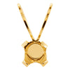 4-Prong Solitaire Snap-Set Pendant For Round Stone in 14K Yellow Gold 4-Prong Solitaire Snap-Set Pendant For Round Stone in 14K Yellow Gold