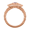 14k Rose Gold 7x5mm Pink Tourmaline & 1/5 CT Diamond Ring, Size 7