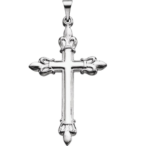 Sterling Silver Fleur-de-lis Cross Pendant Sterling Silver Fleur-de-lis Cross Pendant