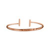 14k Rose Gold Hinged Cuff Bar Bracelet 7-inch