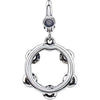 16.00 X 14.00 mm Tambourine Charm in Sterling Silver 16.00 X 14.00 mm Tambourine Charm in Sterling Silver