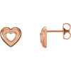 14k Rose Gold Heart Earrings 14k Rose Gold Heart Earrings