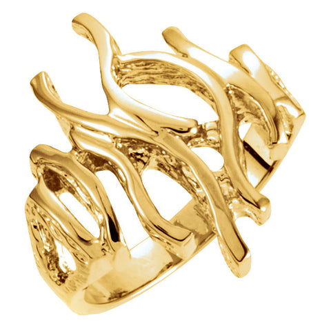 14k Yellow Gold Fashion Ring, Size 6 14k Yellow Gold Fashion Ring, Size 6