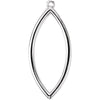 Marquise Shaped Dangle in 14K White Gold Marquise Shaped Dangle in 14K White Gold