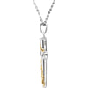 Gold Plated & Sterling Silver Three-Nails Promise 18" Necklace Gold Plated & Sterling Silver Three-Nails Promise 18" Necklace