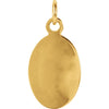 14k Yellow Gold 12.25x8.75mm Oval St. Christopher Medal