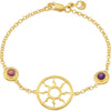 18K Yellow Vermeil Amethyst & Pink Tourmaline 7.25-Inch Bracelet 18K Yellow Vermeil Amethyst & Pink Tourmaline 7.25-Inch Bracelet