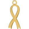 14k Yellow Gold Breast Cancer Awareness Ribbon Charm Dangle 14k Yellow Gold Breast Cancer Awareness Ribbon Charm Dangle