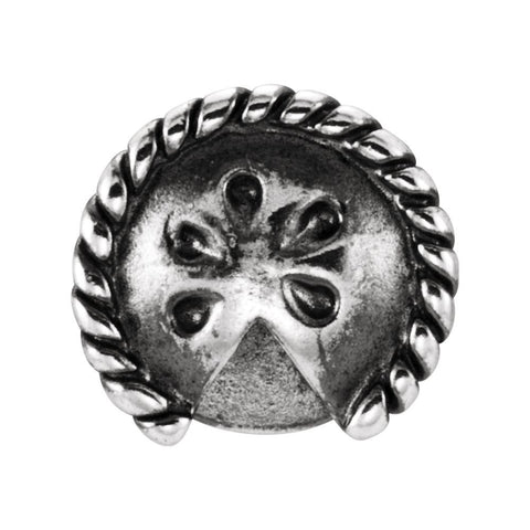 Sterling Silver 11x10mm Pie Slider Bead Sterling Silver 11x10mm Pie Slider Bead