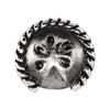Sterling Silver 11X10mm Pie Slider Bead Sterling Silver 11X10mm Pie Slider Bead