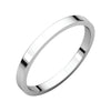 02.00 mm Flat Wedding Band Ring in 10k White Gold (Size 4 )
