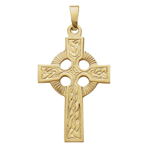 14k Yellow Gold 24x16mm Fancy Celtic Cross Pendant 14k Yellow Gold 24x16mm Fancy Celtic Cross Pendant