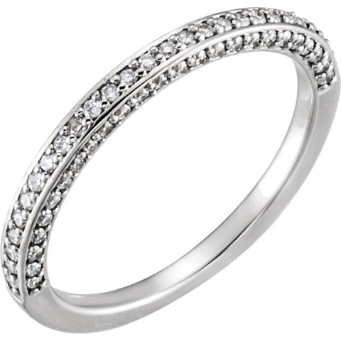 14k White Gold 3/4 CTW Diamond Band, Size 7 14k White Gold 3/4 CTW Diamond Band, Size 7