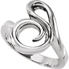 14k White Gold Fashion Ring, Size 6 14k White Gold Fashion Ring, Size 6