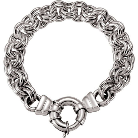 Sterling Silver Solid Double Cable 8" Bracelet Sterling Silver Solid Double Cable 8" Bracelet