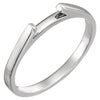 14K White Gold Wedding Band For Matching 4mm Engagement Ring (Size 6)