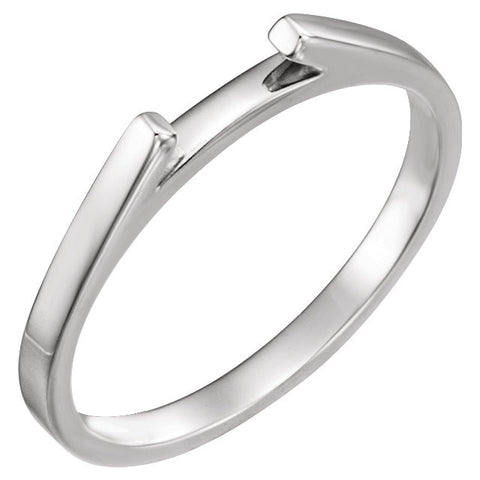 14k White Gold Band for 6mm Round Ring , Size 6
