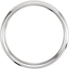 14K White & Yellow Gold 4mm Comfort-Fit Beveled Edge Band Size 12.5