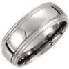 Titanium Ridged Wedding Band Ring with Double Milgrain (Size 7 ) Titanium Ridged Wedding Band Ring with Double Milgrain (Size 7 )