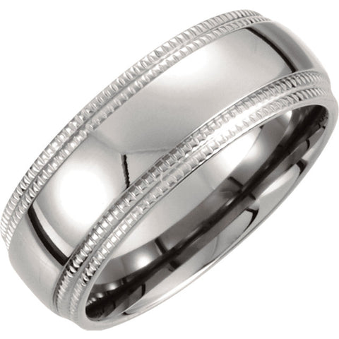 Titanium Double Milgrain Band, Size 9 Titanium Double Milgrain Band, Size 9