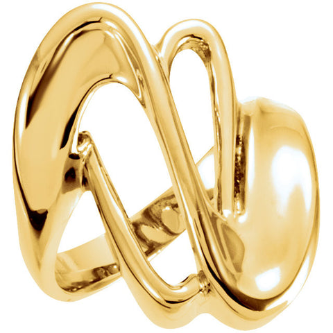 14k Yellow Gold Fashion Ring, Size 6 14k Yellow Gold Fashion Ring, Size 6