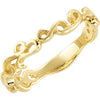 14K Yellow Gold 4mm Scroll Design Band (Size 6)