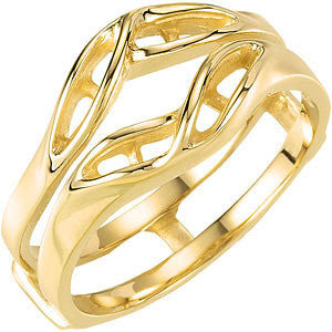 14k Yellow Gold Accented Ring Guard Mounting, Size 6 14k Yellow Gold Accented Ring Guard Mounting, Size 6