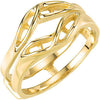 14k Yellow Gold Accented Ring Guard Mounting, Size 6 14k Yellow Gold Accented Ring Guard Mounting, Size 6