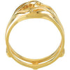 14k Yellow Gold Accented Ring Guard Mounting, Size 6 14k Yellow Gold Accented Ring Guard Mounting, Size 6