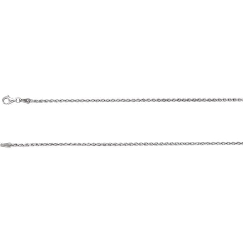 18k White Gold 1.9mm Wheat 18" Chain 18k White Gold 1.9mm Wheat 18" Chain