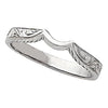 14k White Gold Hand-Engraved Band, Size 6 14k White Gold Hand-Engraved Band, Size 6