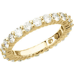 14k Yellow Gold 2 CTW Diamond Eternity Band Size 7 14k Yellow Gold 2 CTW Diamond Eternity Band Size 7