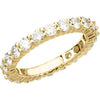 2 CTTW Round Diamond Eternity Wedding Band Ring in 14k Yellow Gold (Size 7 ) 2 CTTW Round Diamond Eternity Wedding Band Ring in 14k Yellow Gold (Size 7 )