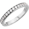 Wedding Band Ring for a Matching Engagement Ring with 5.8 and 6.5 mm Center Stone in Platinum (Size 6 )