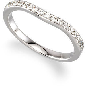 14k White Gold 1/4 CTW Diamond Band, Size 7 14k White Gold 1/4 CTW Diamond Band, Size 7