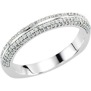 14k White Gold 1/3 CTW Diamond Band, Size 7 14k White Gold 1/3 CTW Diamond Band, Size 7